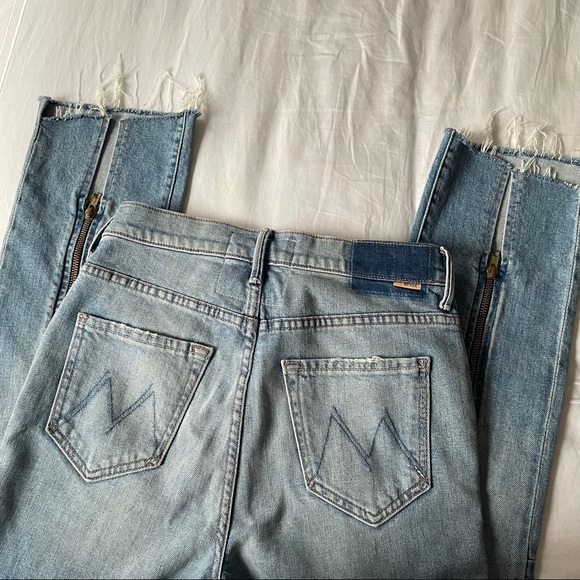 MOTHER High Waisted Rascal Zip Step Fray - Picture 10 of 13